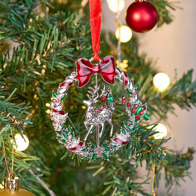 Personalized Photo Projection Ornaments Rotating Elk Shape Christmas Gifts