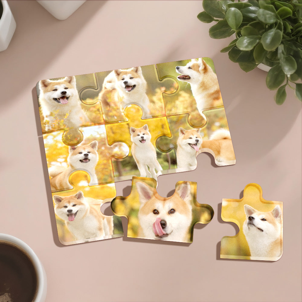 Personalized Pet Photo Puzzle‑Piece Fridge Magnet