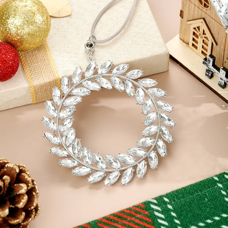 Personalized Photo Wreath Projection Ornaments Christmas Tree Decoration Ornaments for Christmas Gifts