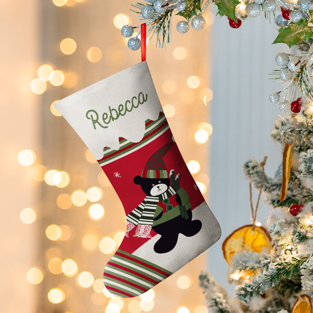 Personalized Name Christmas Stockings Custom Text Christmas Gifts
