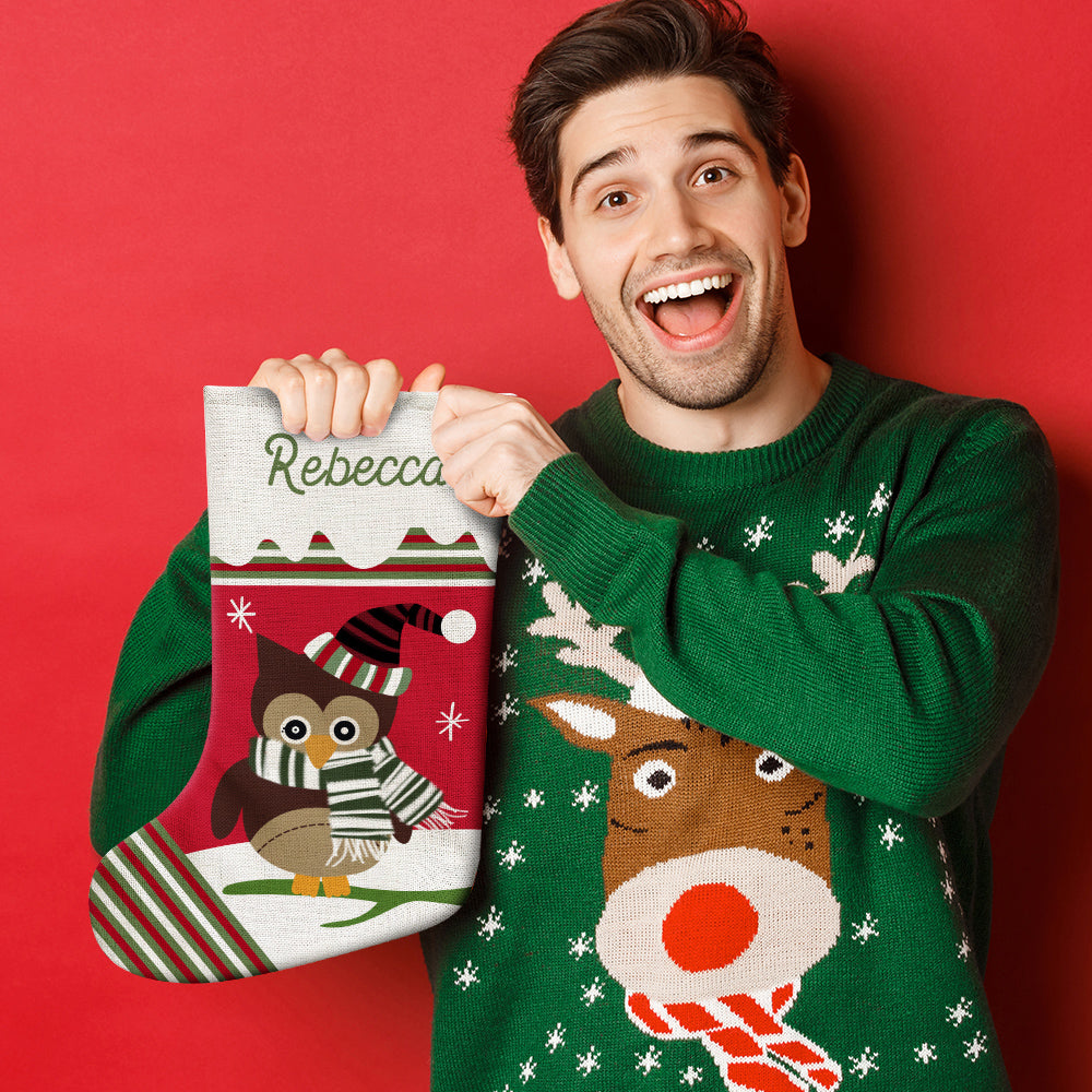 Personalized Name Christmas Stockings Custom Text Christmas Gifts