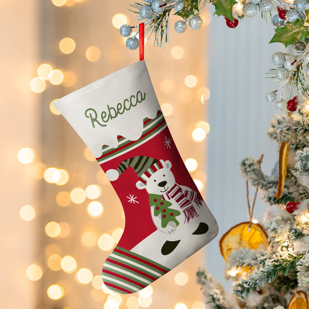 Personalized Name Christmas Stockings Custom Text Christmas Gifts