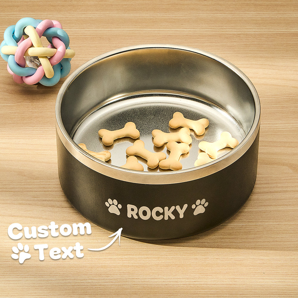 Personalized 32oz Dog Bowl – Custom Name Non-Slip Water & Food Dish Gift for Dog Moms