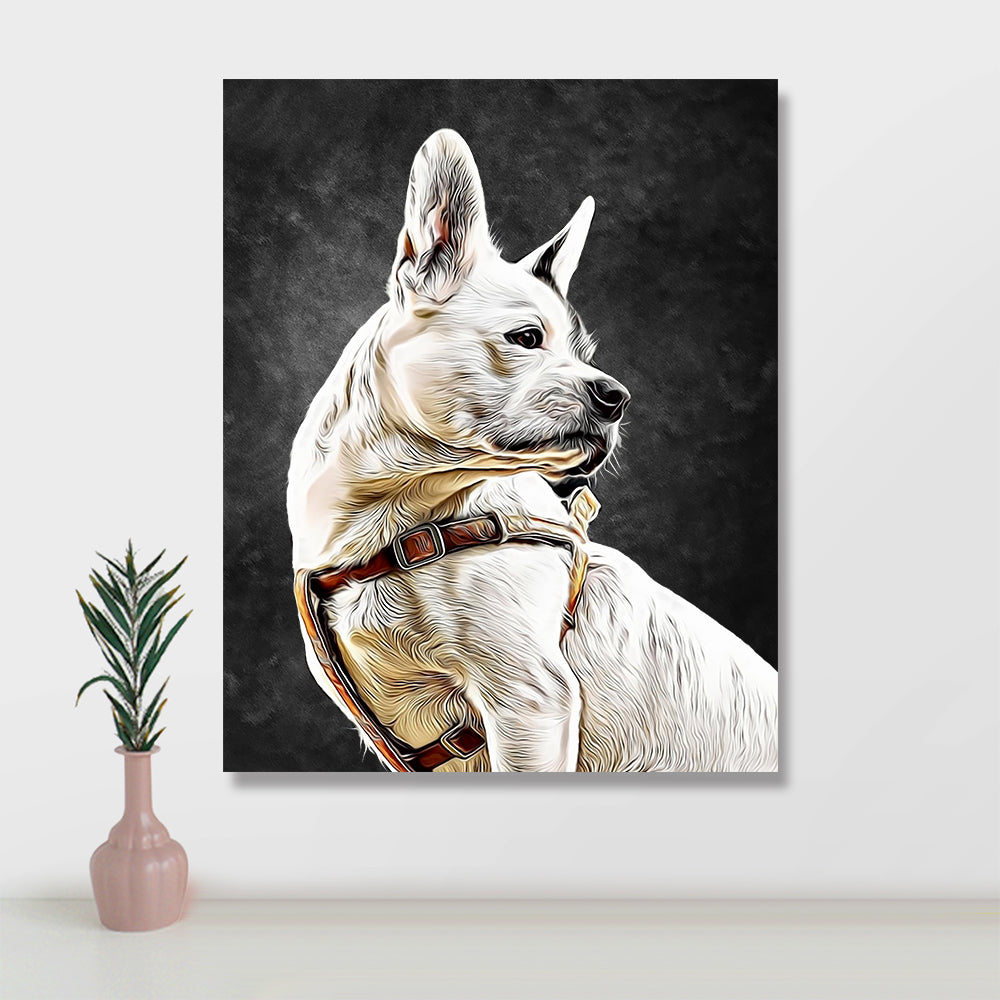 Custom DIY Framed Oil Painting – Birthday Gift for Pet Lovers