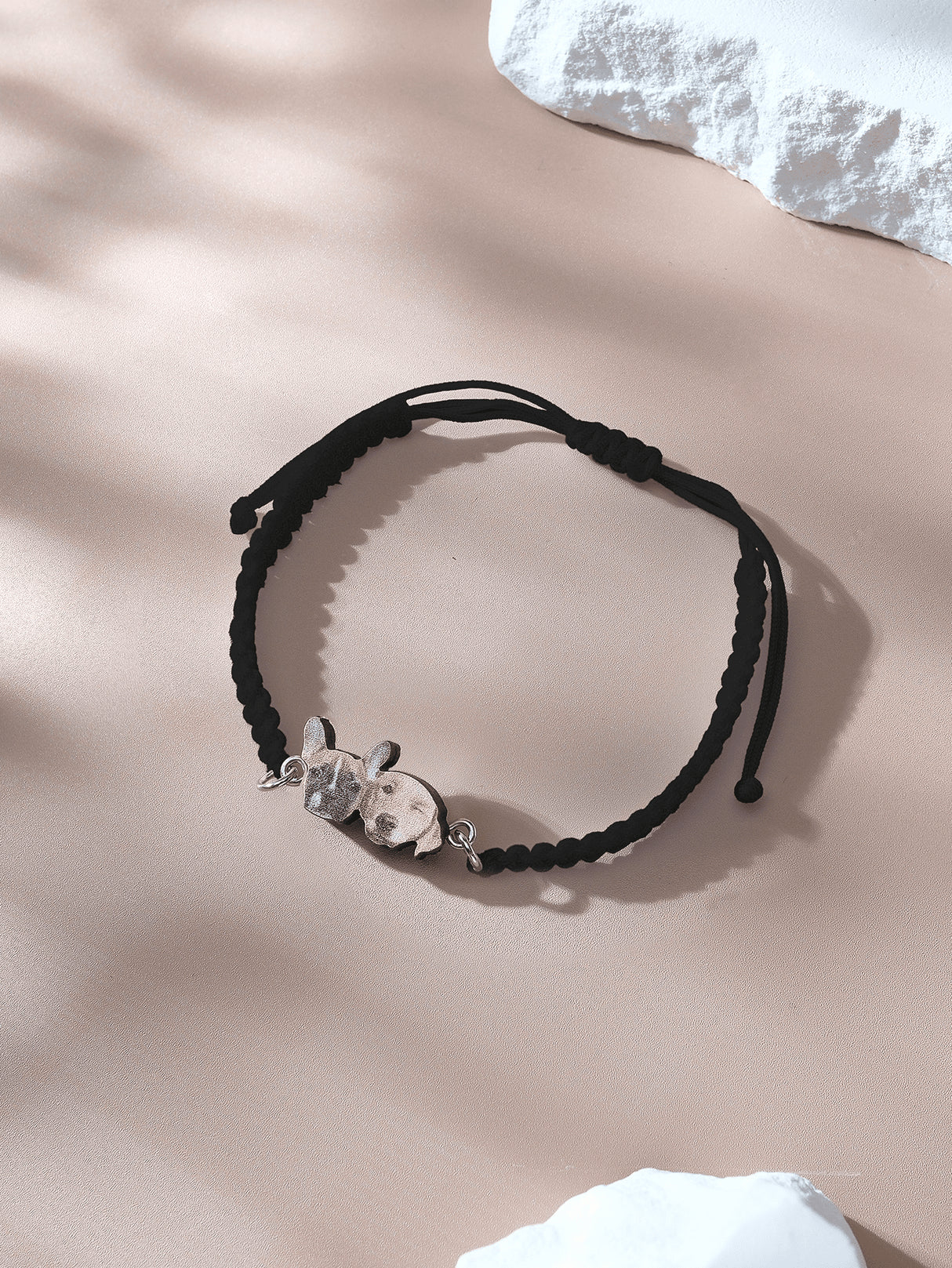 Personalized Pet Portrait Adjustable Braided Bracelet Birthday Gift for Pet Lover