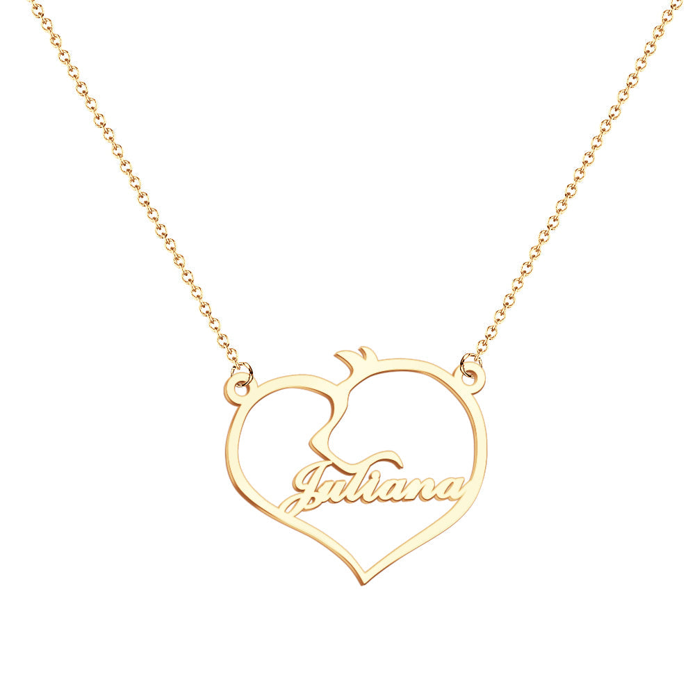 Personalized Name Heart Pet Memorial Necklace Memorial Gift for Her