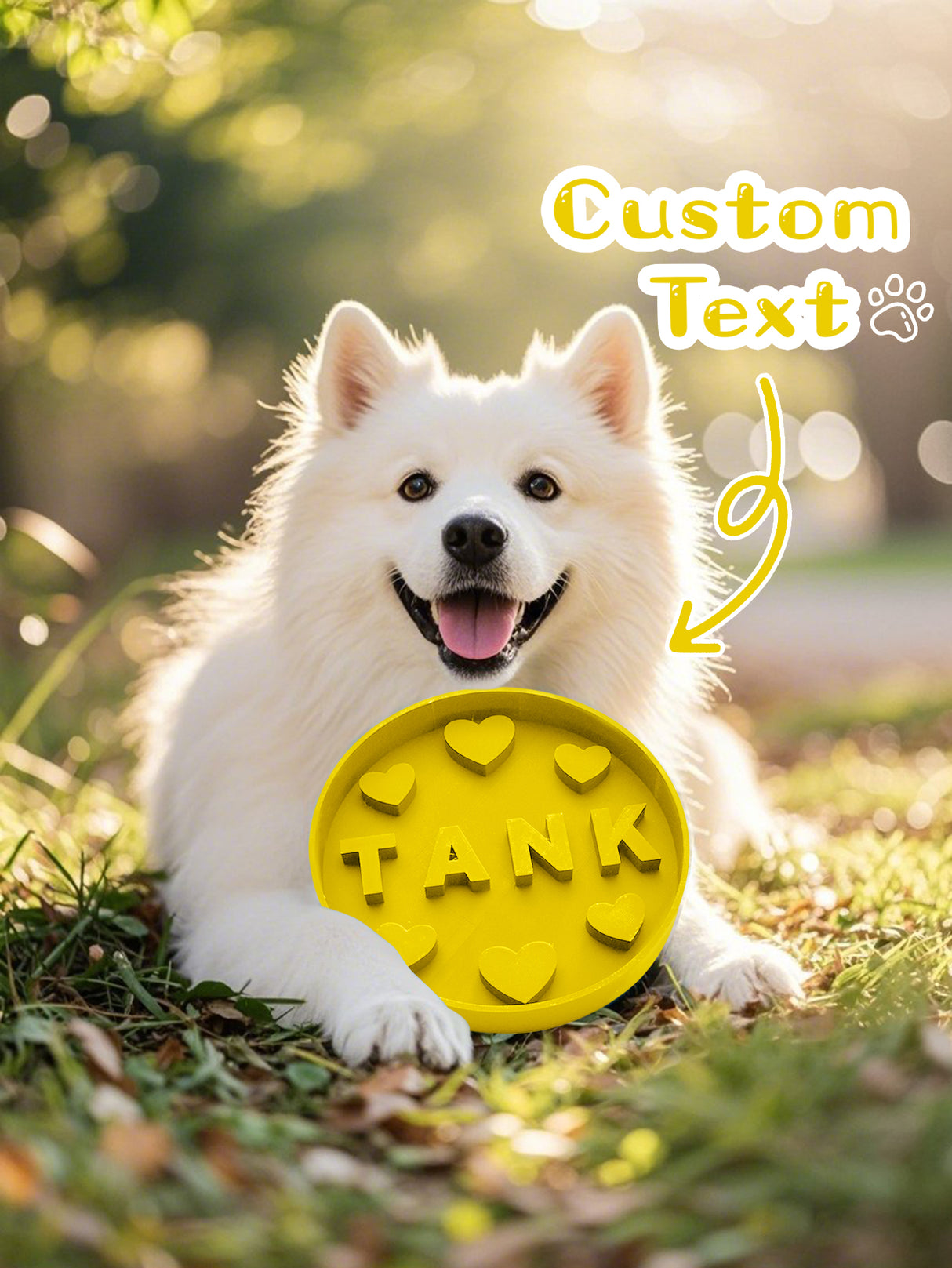 Personalized Slow Feeder Dog Bowl – Custom 3D Printed Name