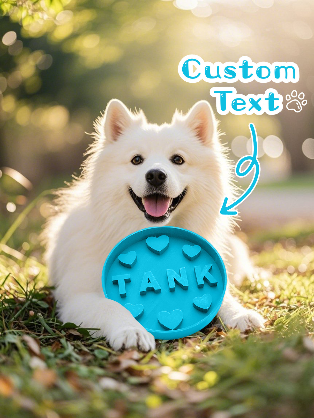 Personalized Slow Feeder Dog Bowl – Custom 3D Printed Name
