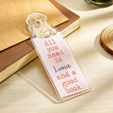 Personalized Pet Photo Acrylic Bookmark – Custom Name Gift for Dog Moms