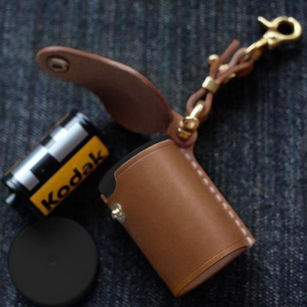 Leather Case for Film Roll Keychain
