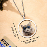 Personalized Pet Photo Necklace Gift for Pet Lover