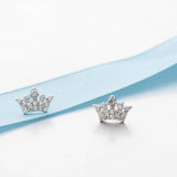 Crown Stud Earrings 925 Sterling Silver