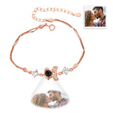 Personalized Dog Pendant Photo Projection Bracelet 925 Sterling Silver