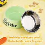 Personalized Stainless Steel Pet Bowl – Custom Dog Food & Water Dish