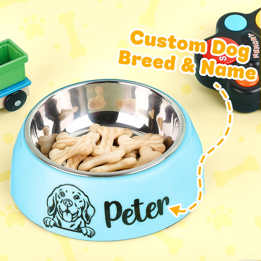 Personalized Stainless Steel Pet Bowl – Custom Dog Food & Water Dish
