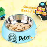 Personalized Stainless Steel Pet Bowl – Custom Dog Food & Water Dish