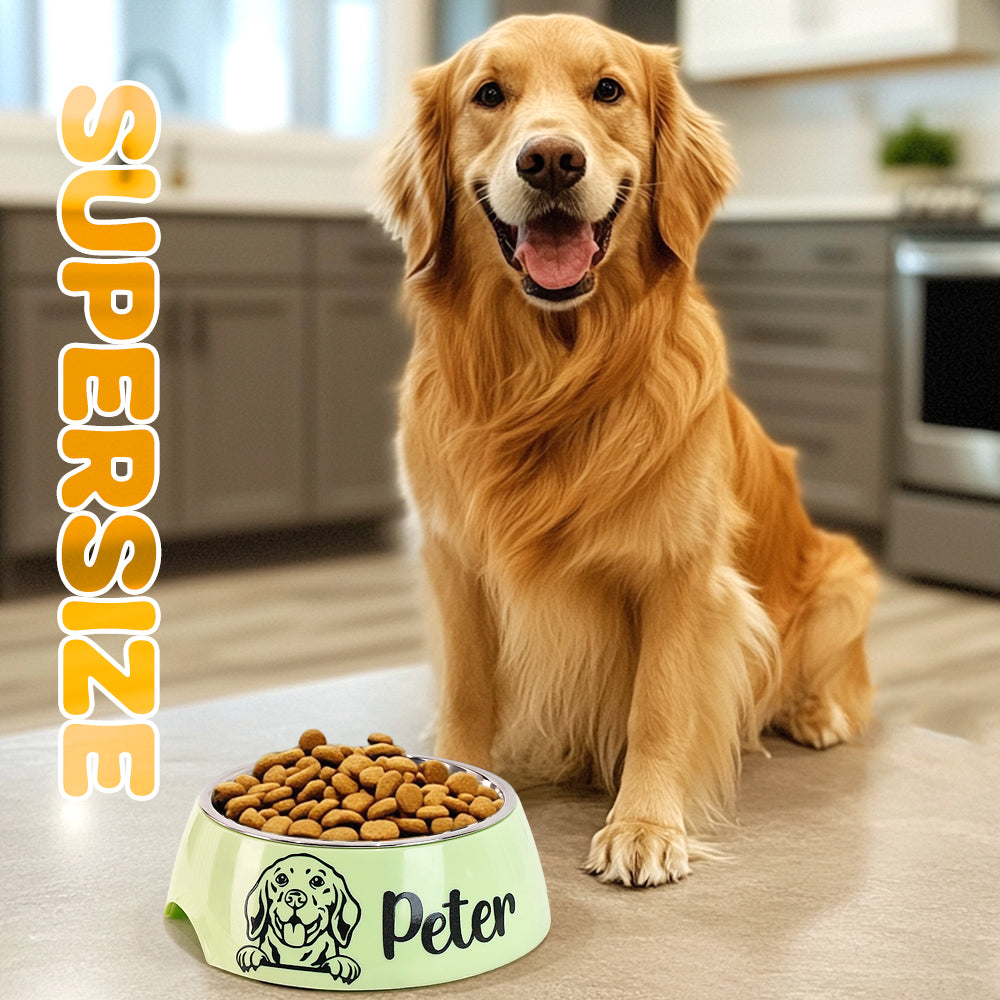 Personalized Stainless Steel Pet Bowl – Custom Dog Food & Water Dish