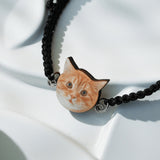 Personalized Pet Portrait Adjustable Braided Bracelet Birthday Gift for Pet Lover