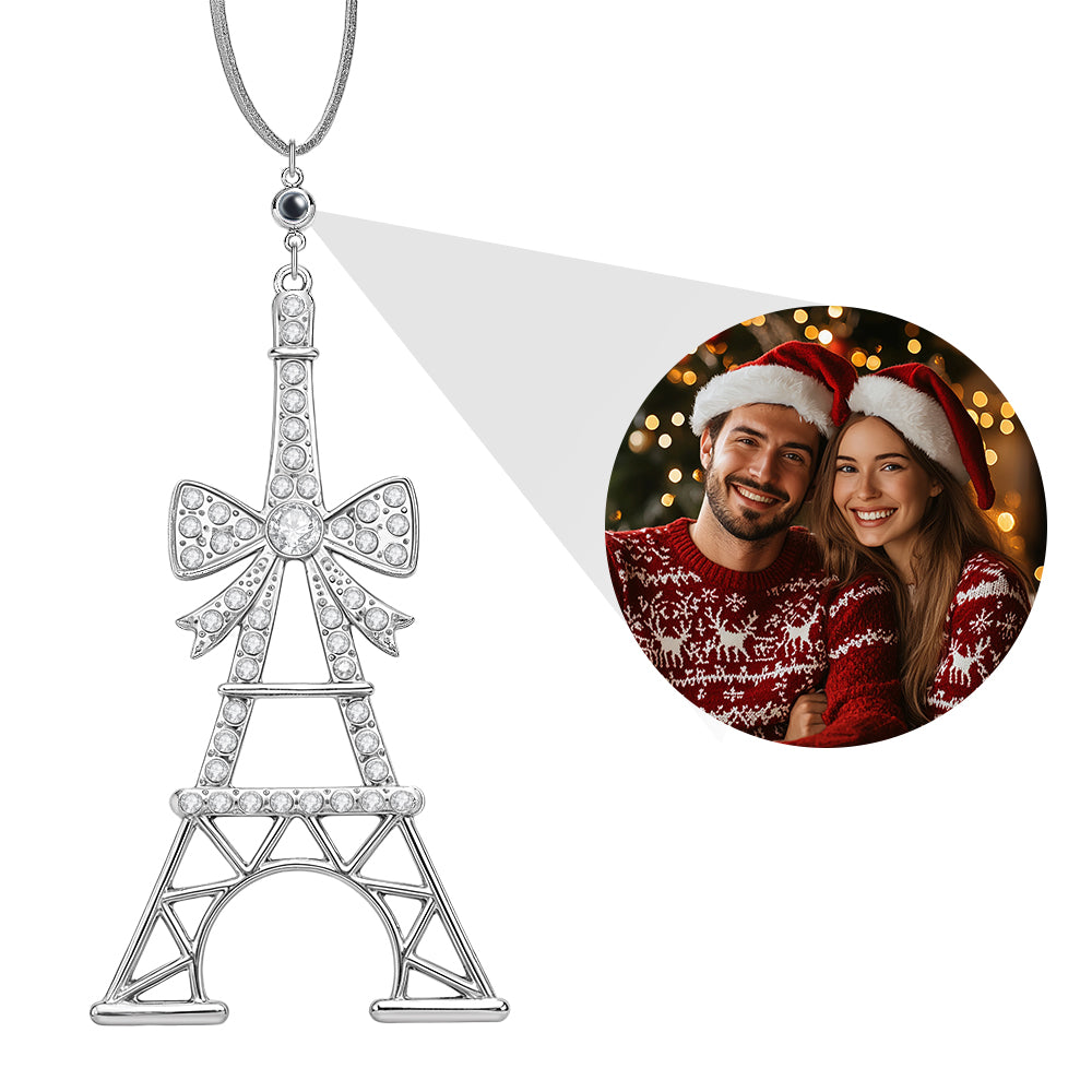 Personalized Photo Projection Ornaments Tower Ornaments Christmas Tree Decoration Ornaments for Christmas Gifts