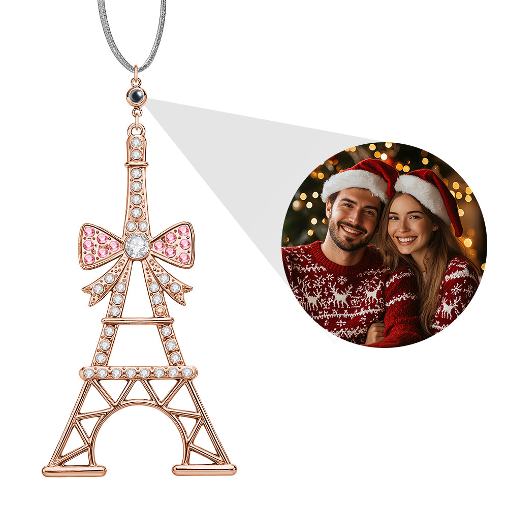 Personalized Photo Projection Ornaments Tower Ornaments Christmas Tree Decoration Ornaments for Christmas Gifts