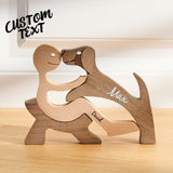 Personalized Wooden Dog Name Carving – Custom Table Décor Gift for Dog Moms