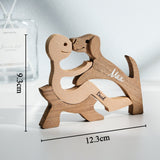 Personalized Wooden Dog Name Carving – Custom Table Décor Gift for Dog Moms