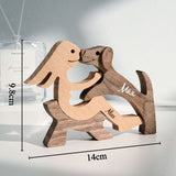 Personalized Wooden Dog Name Carving – Custom Table Décor Gift for Dog Moms