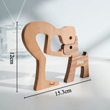 Personalized Wooden Dog Name Carving – Custom Table Décor Gift for Dog Moms