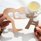 Personalized Wooden Dog Name Carving – Custom Table Décor Gift for Dog Moms