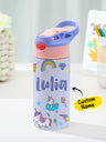 Personalized Name Cartoon Rainbow Unicorn Stainless Steel Tumbler – 350ML Insulated Cup with Custom Design