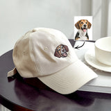 Custom Embroidered Dog Photo Hat – Personalized Gift for Dog Moms