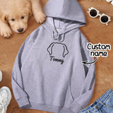 Custom Embroidered Dog Ear Sweatshirt – Personalized Dog Mom Hoodie Gift