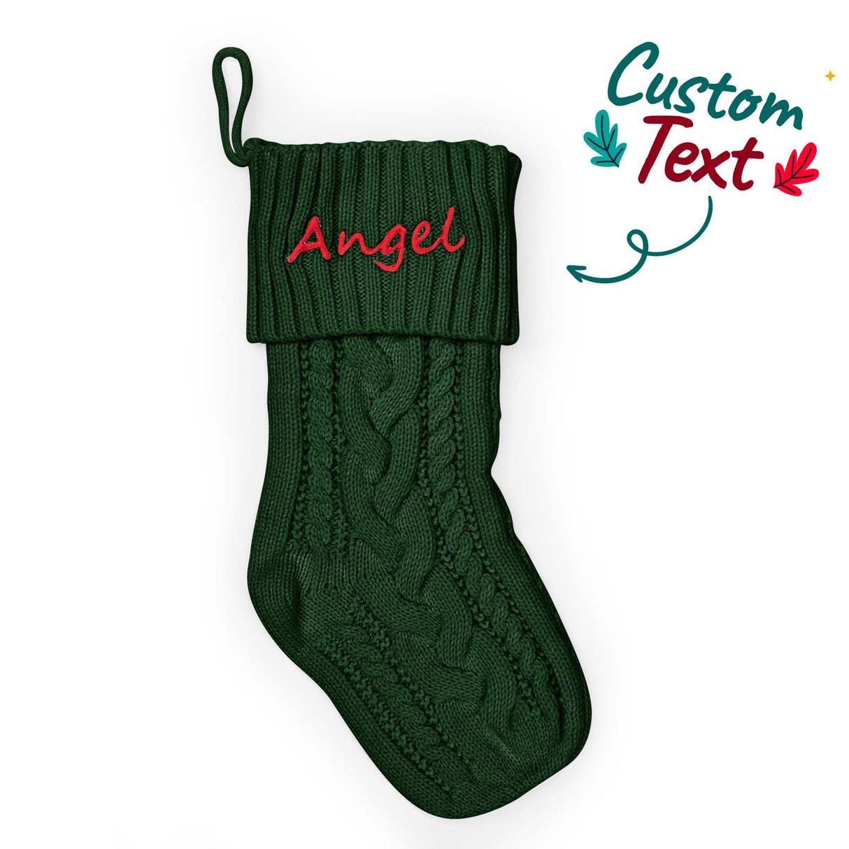 Personalized Christmas Stocking with Custom Name – Festive Holiday Decor for the Family