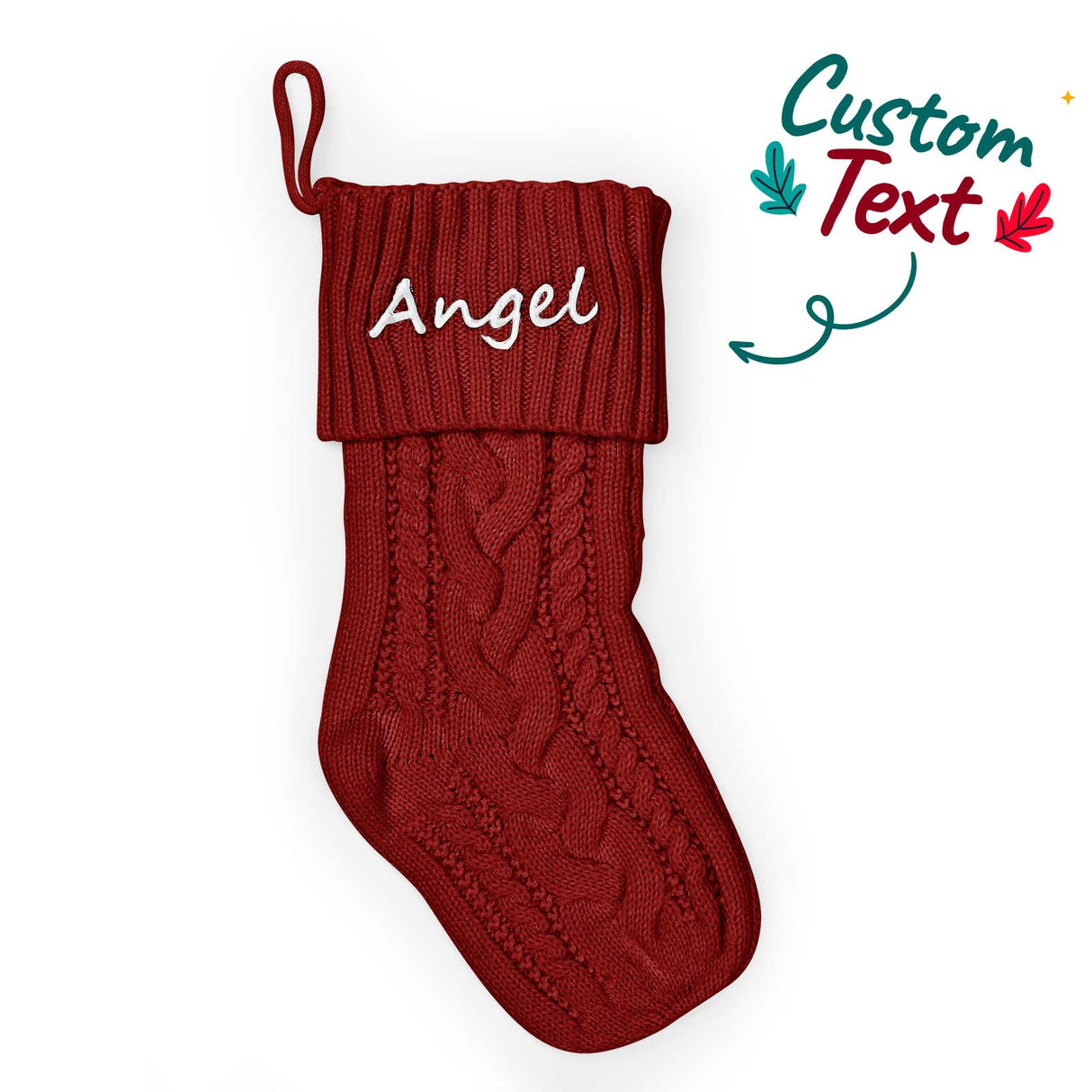 Personalized Christmas Stocking with Custom Name – Festive Holiday Decor for the Family