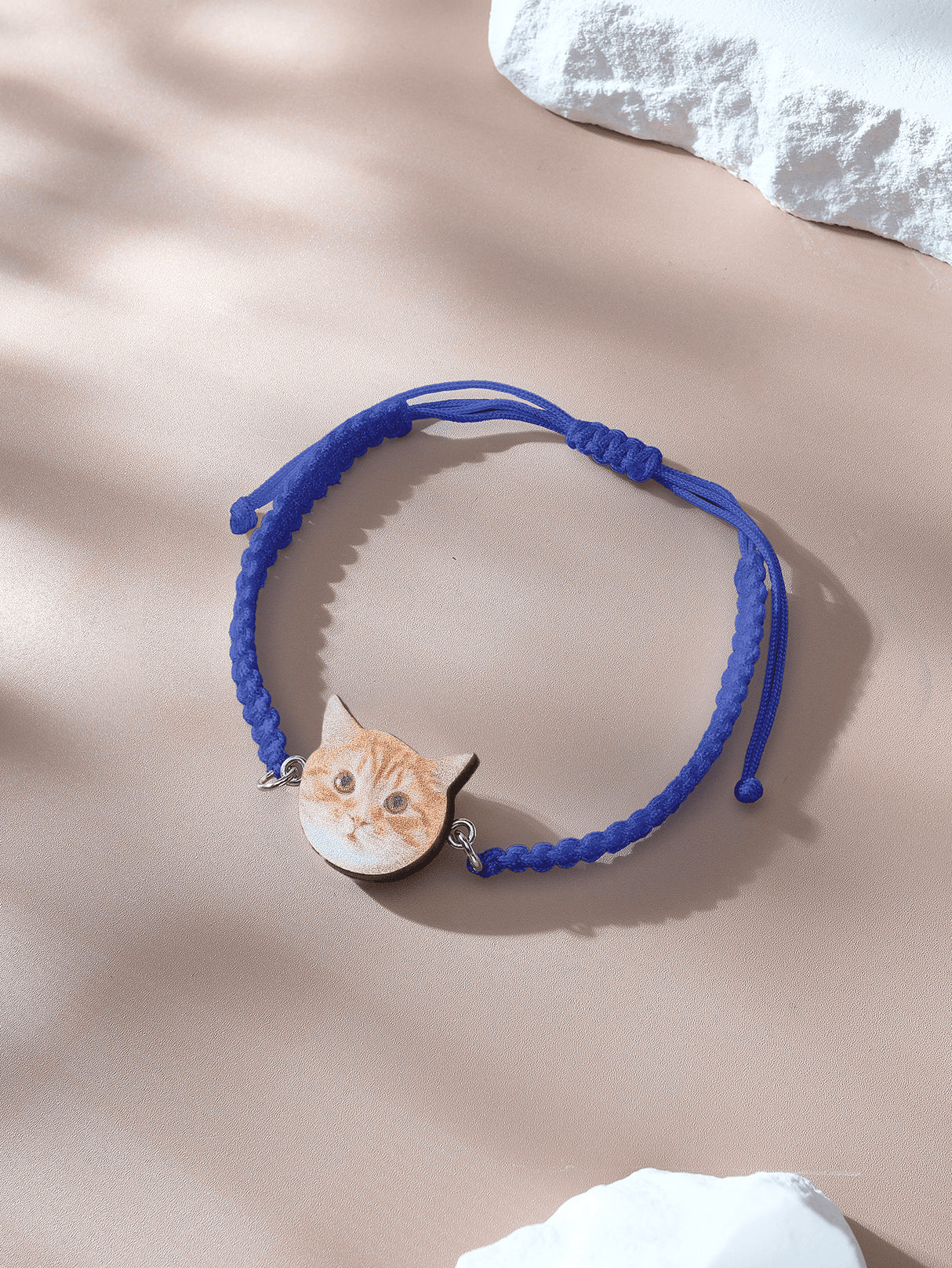 Personalized Pet Portrait Adjustable Braided Bracelet Birthday Gift for Pet Lover