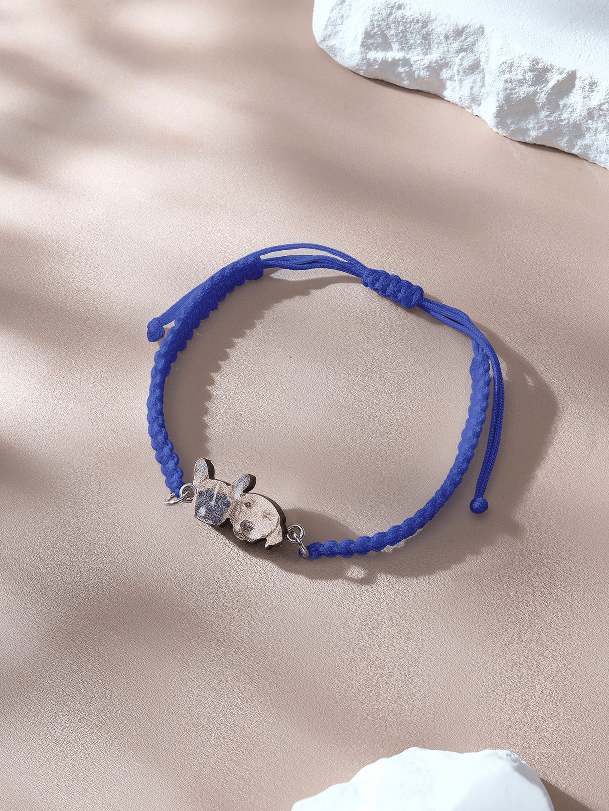 Personalized Pet Portrait Adjustable Braided Bracelet Birthday Gift for Pet Lover