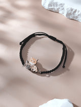 Personalized Pet Portrait Adjustable Braided Bracelet Birthday Gift for Pet Lover