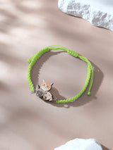 Personalized Pet Portrait Adjustable Braided Bracelet Birthday Gift for Pet Lover