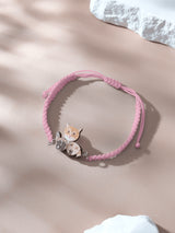 Personalized Pet Portrait Adjustable Braided Bracelet Birthday Gift for Pet Lover