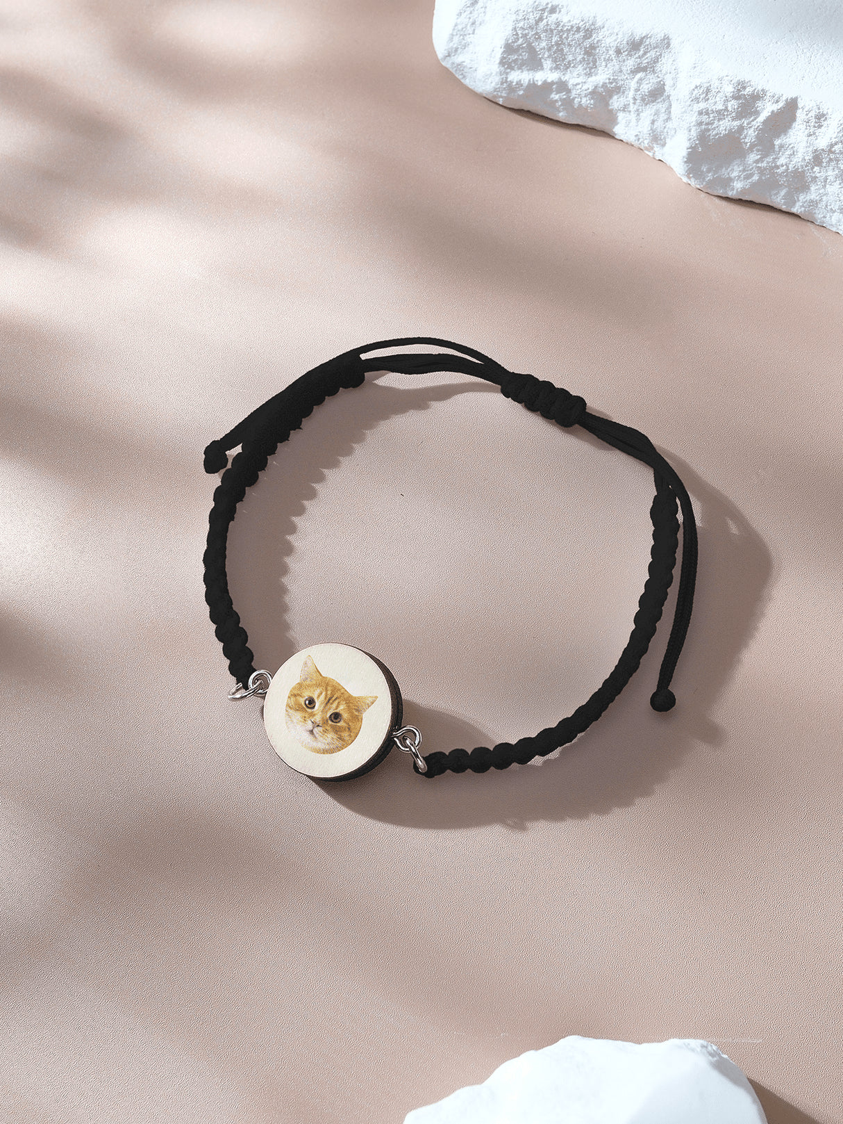 Personalized Pet Portrait Adjustable Braided Bracelet Birthday Gift for Pet Lover