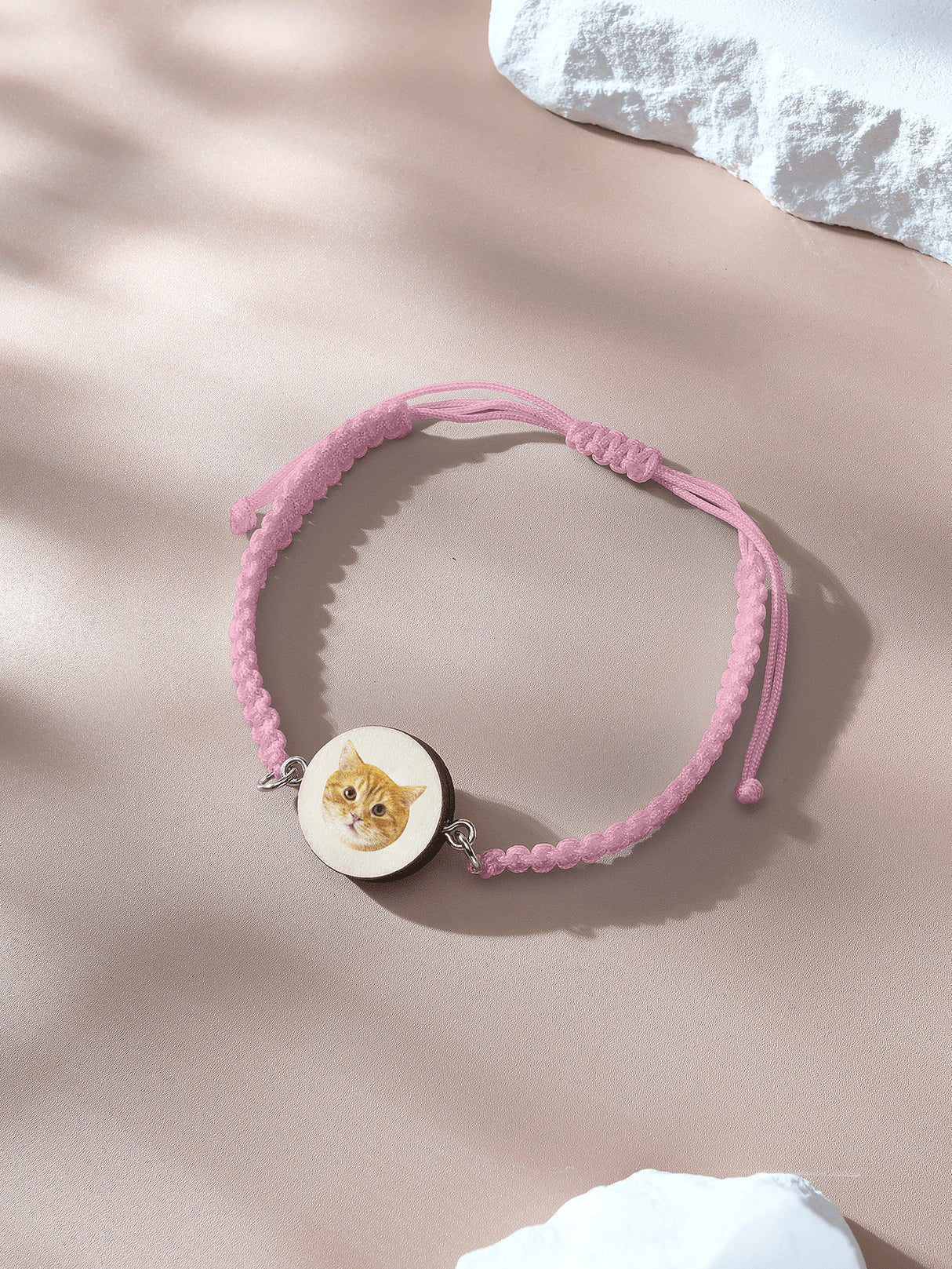 Personalized Pet Portrait Adjustable Braided Bracelet Birthday Gift for Pet Lover