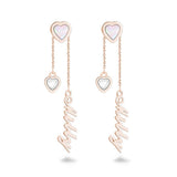 Custom Engraved Earrings Heart-shaped Name Earrings Unique Gift
