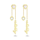 Custom Engraved Earrings Heart-shaped Name Earrings Unique Gift
