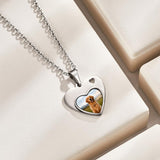 Custom Photo Engraved Necklace Heart Pet Gifts