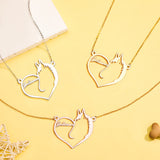 Personalized Name Heart Pet Memorial Necklace Memorial Gift for Her