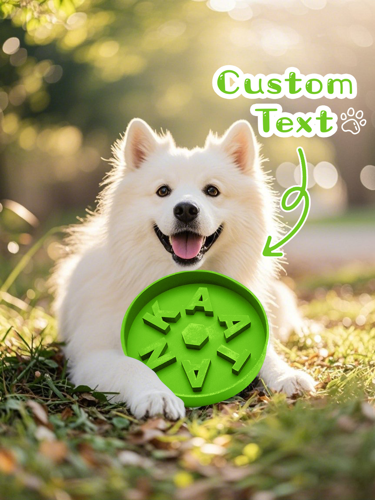 Personalized Slow Feeder Dog Bowl – Custom 3D Printed Name