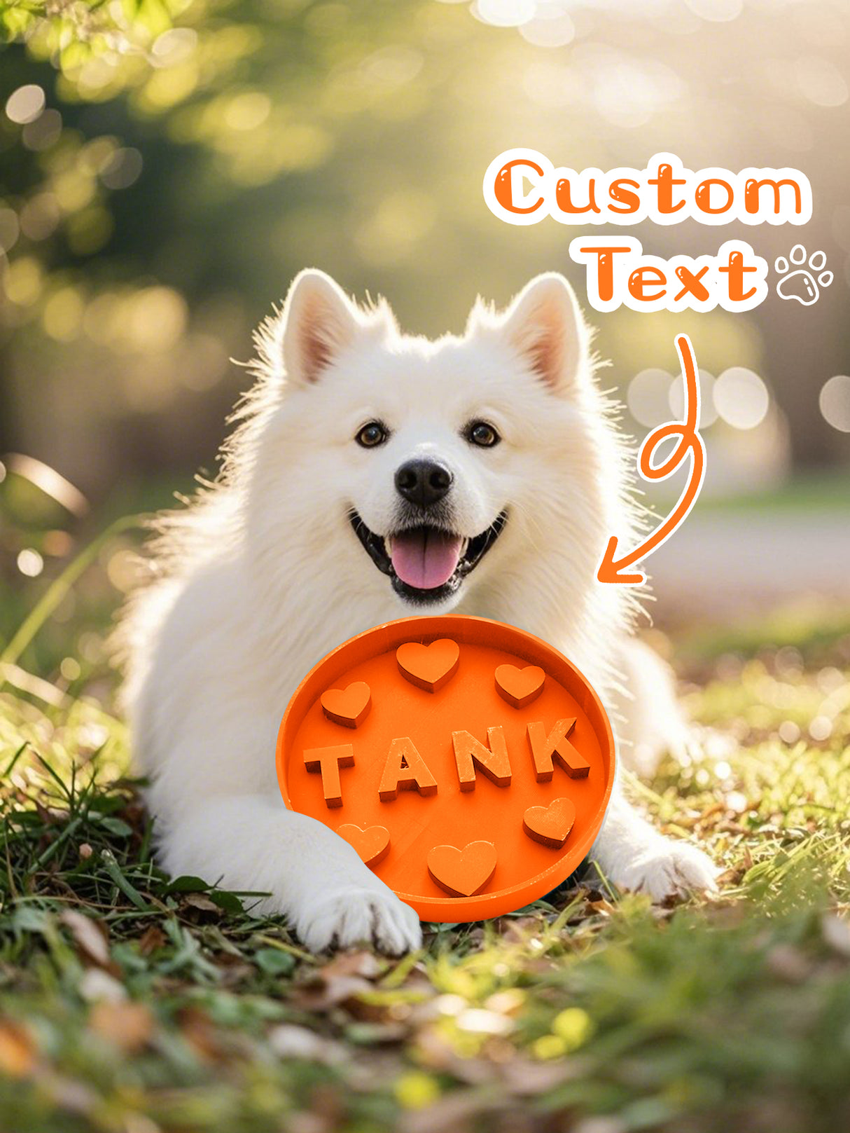 Personalized Slow Feeder Dog Bowl – Custom 3D Printed Name