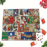 Advent Calendar Christmas Jigsaw Puzzle - 24 Boxes Christmas Countdown Puzzle Toy Gift for Kid Adult
