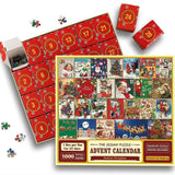 Advent Calendar Christmas Jigsaw Puzzle - 24 Boxes Christmas Countdown Puzzle Toy Gift for Kid Adult