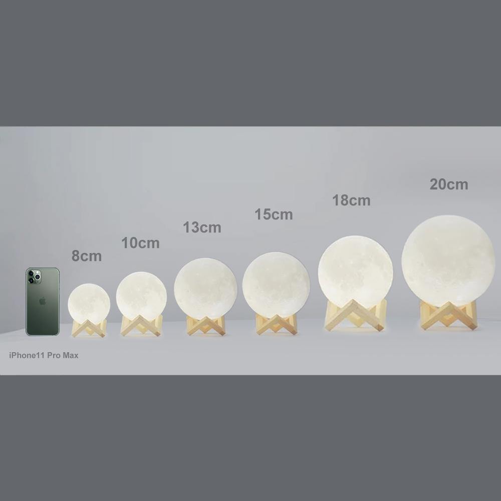 Photo Moon Lamp, Custom 3D Photo Light, Cute Pet - Remote Control Sixteen Colors 10-20cm